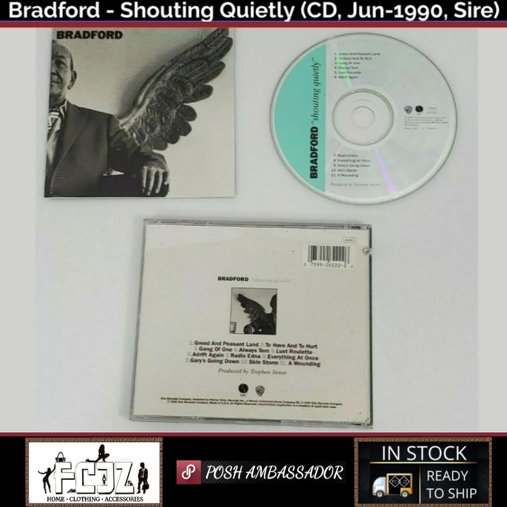 Bradford - Shouting Quietly (CD, Jun-1990, Sire) PRE OWN - ON HAND READY TO SHIP